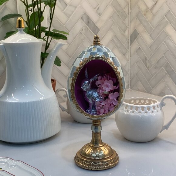 MacKenzie-Childs Touch of Pink Bunny Treasure Egg - Picture 10 of 16